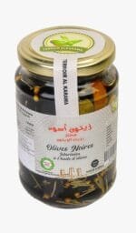 320g Olives noires marinées à l'huile d'olive زيتون أسود مخلل بزيت الزيتون